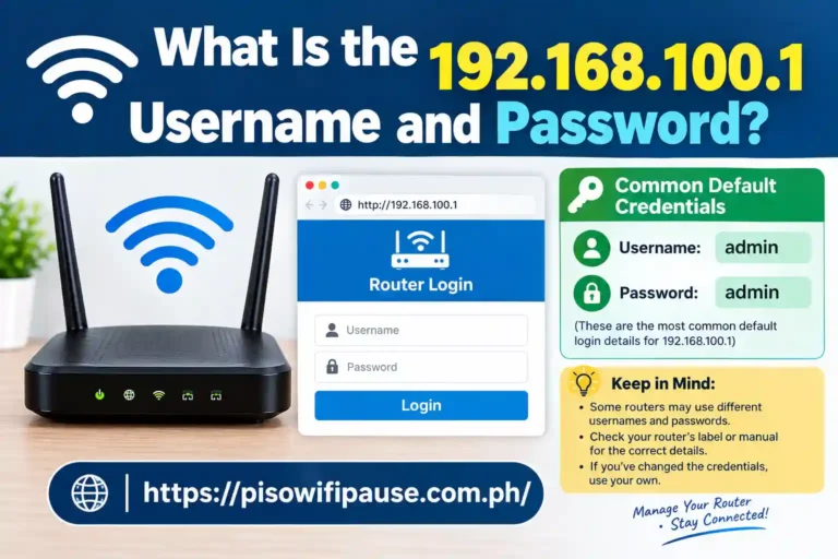 192.168.100.1 username and password