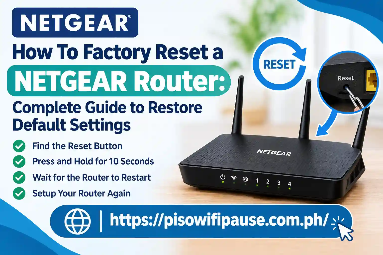 Factory Reset a NETGEAR Router