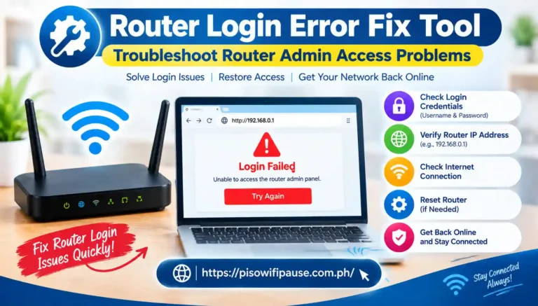 Router Login Error Fix Tool
